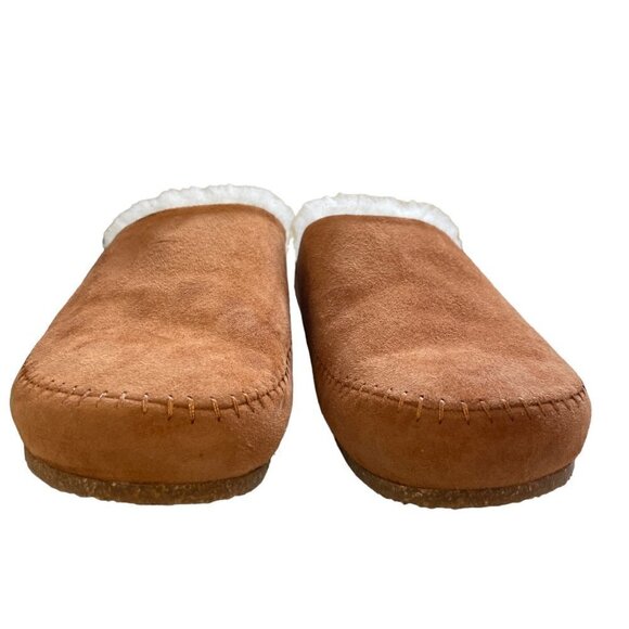 NWOT Jenni Kayne Suede Shearling-Lined Slip On Moc Clog Saddle Brown Size 39 - Picture 4 of 10